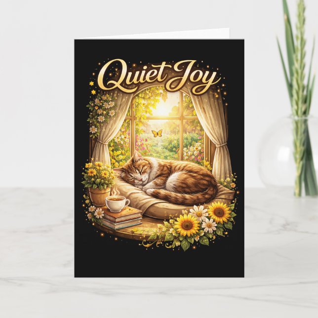 Sunlit Window Dreams Feiertagskarte (Vorderseite)