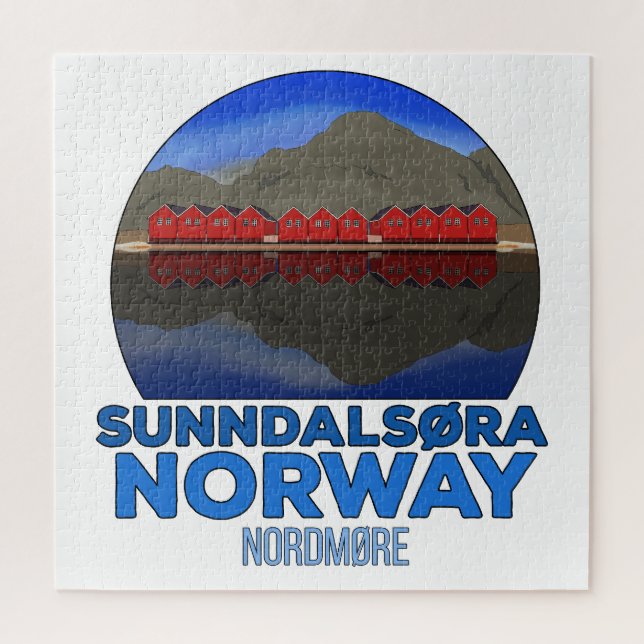 Sunndalsøra Nordmøre Norwegen Puzzle (Vertikal)