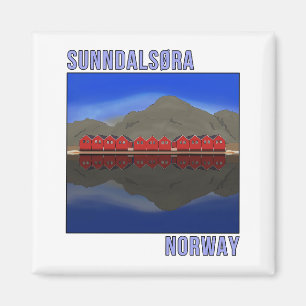 Sunndalsora Norwegen Skandinavien Magnet