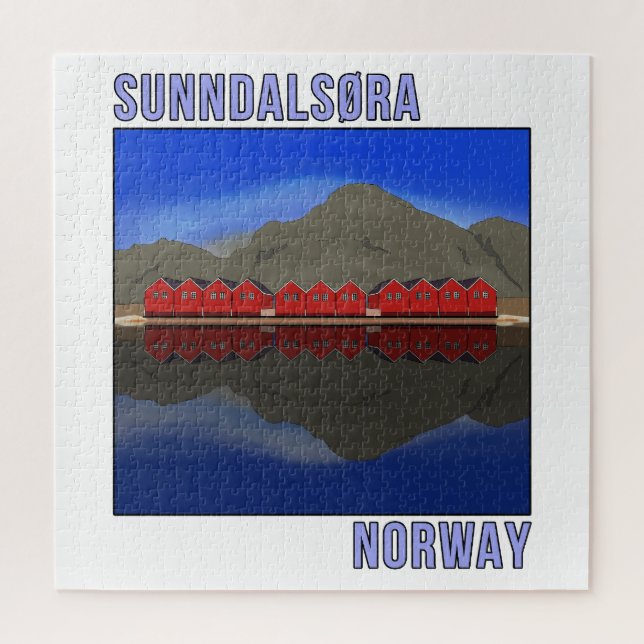 Sunndalsora Norwegen Skandinavien Puzzle (Vertikal)