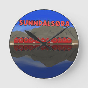 Sunndalsøra Runde Wanduhr