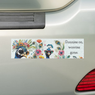 "Sunnies On. Coole Friedenssicherungen verschwinde Autoaufkleber