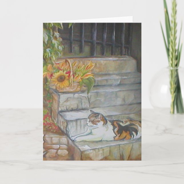 Sunning Tabby Karte (Vorderseite)