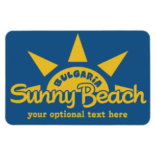Sunny Beach BULGARIA benutzerdefinierter Text und Magnet
