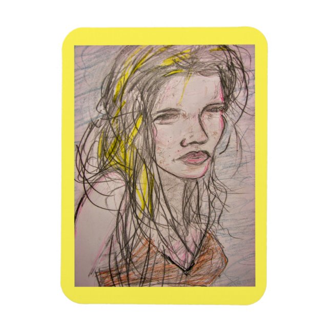 Sunny Beach Girl Magnet (Vertikal)