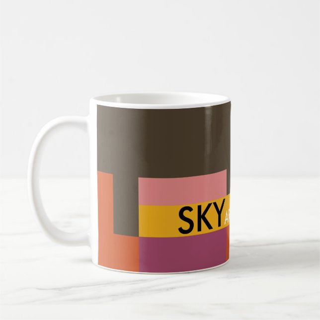 Sunny Blocks Brown Orange Kaffeetasse (Links)