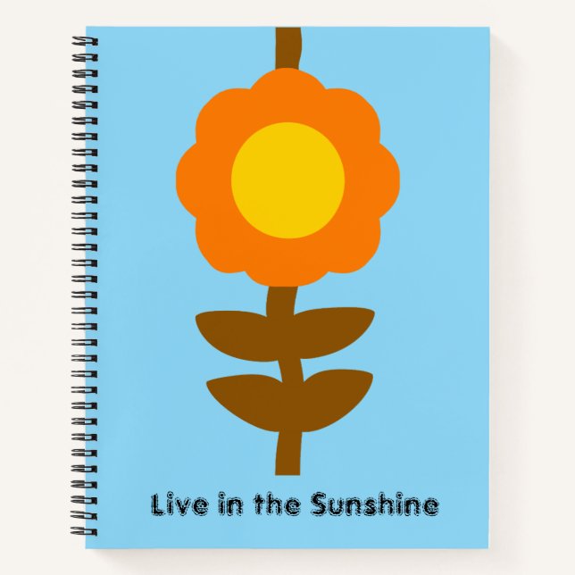 Sunny Bloom Notebook Notizbuch (Vorderseite)