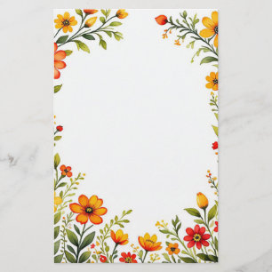 Sunny Blooms Stationary Briefpapier