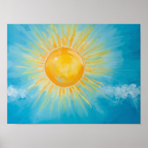 Sunny Blue Sky Art Poster