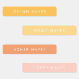 Sunny Boho Name Labels Etiketten