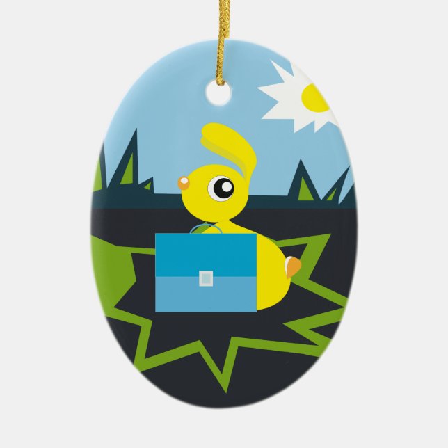 Sunny Bunny Keramikornament (Vorne)