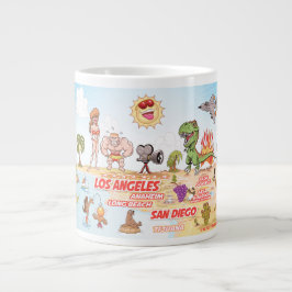 Sunny California Beach Paradise Jumbo Tasse