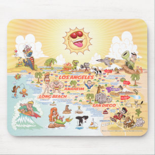 Sunny California Beach Paradise Mouse Pad Mousepad