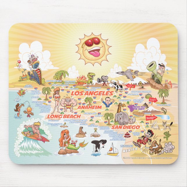 Sunny California Beach Paradise Mouse Pad Mousepad (Vorne)