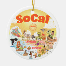 Sunny California Keramik Ornament