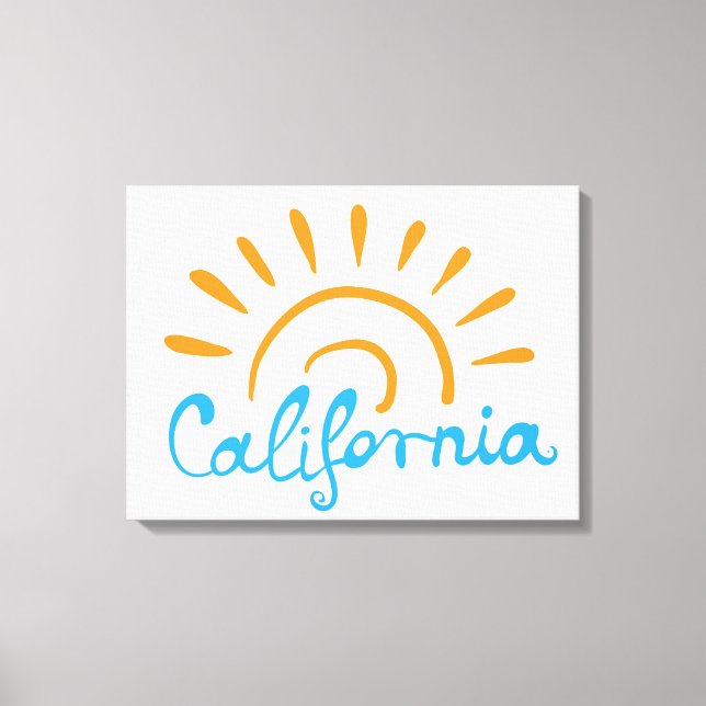 Sunny California Logo Leinwanddruck (Vorderseite)