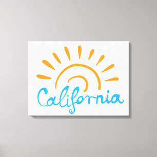 Sunny California Logo Leinwanddruck