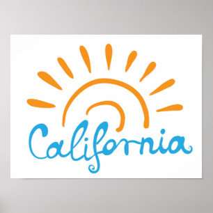 Sunny California Logo Poster