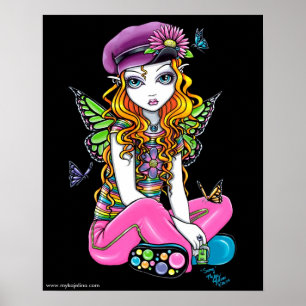 "Sunny" Candid Butterfly Rainbow Feed Posters Poster