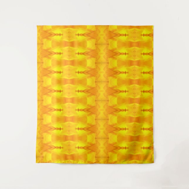 Sunny Daisy Ikat 4 Wandteppich (Vorderseite)
