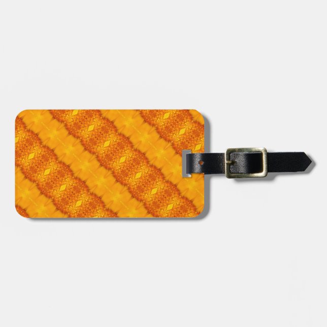 Sunny Daisy Ikat 5 Gepäckanhänger (Vorderseite horizontal)