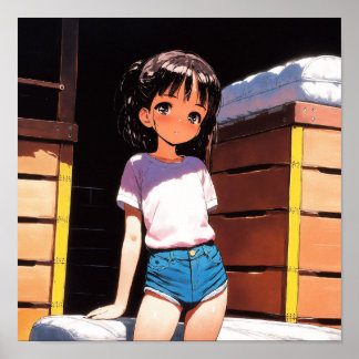 Sunny Day Anime Girl Poster