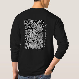 Sunny day - Black and White Surreal Botanical Art  T-Shirt