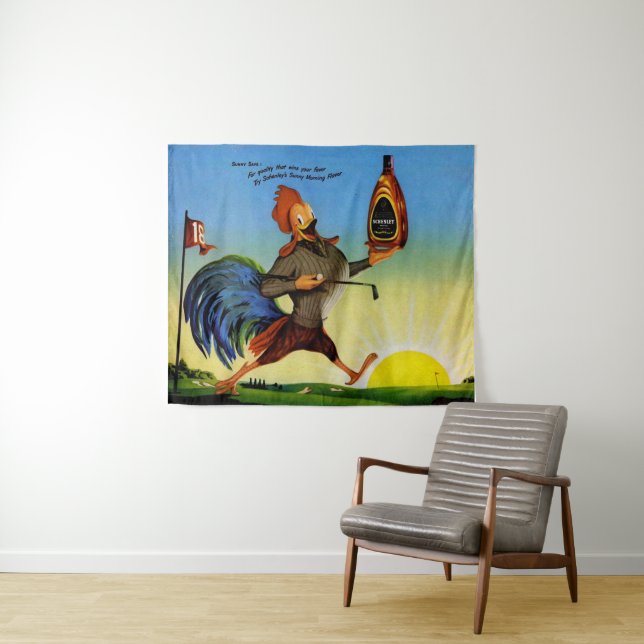 Sunny der Schenley Bourbon-Hahn Wandteppich (Beispiel (Horizontal))