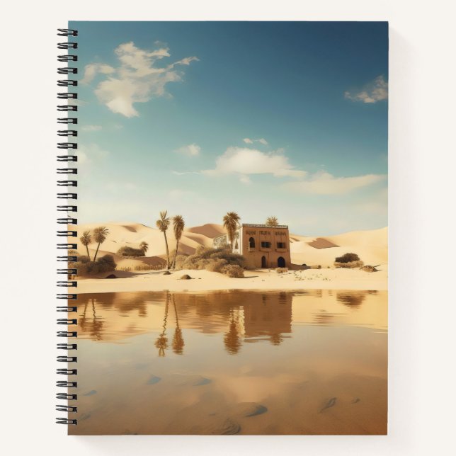 Sunny Desert Oasis Notizbuch (Vorderseite)