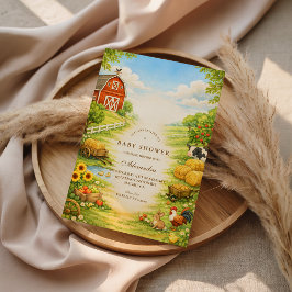 Sunny Farm Path Baby Shower Einladung