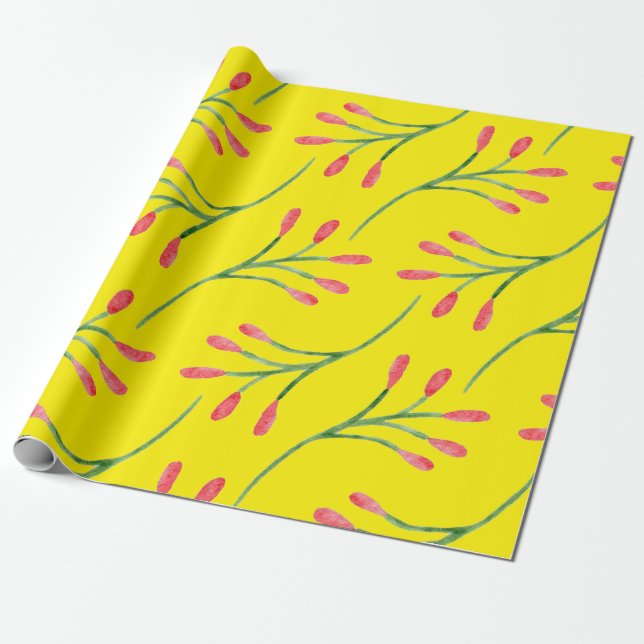 Sunny Floral Geschenkpapier (Ungerollt)