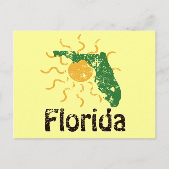 Sunny Florida Postcard Postkarte (Vorderseite)