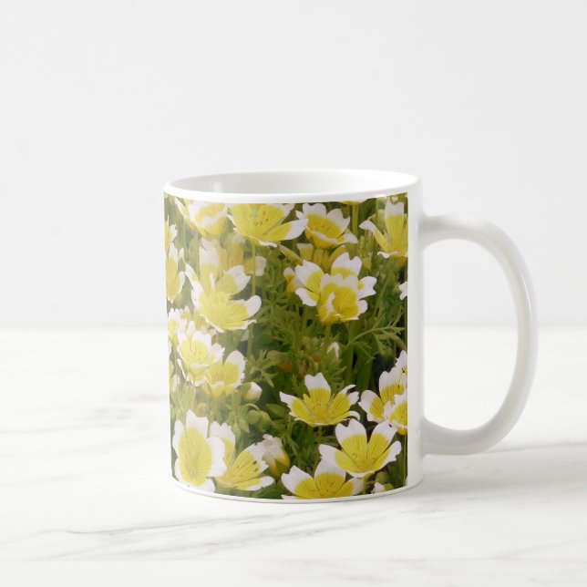 Sunny Gold White Blume Tasse (Rechts)