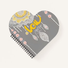 Sunny Gray Lace AI Art Notizbuch