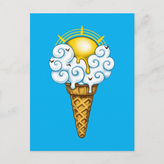 Sunny Ice Cream Postkarte (Vorderseite)