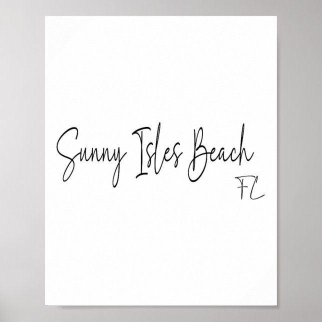 Sunny Isles Beach Florida Ca Retro  Poster (Vorne)