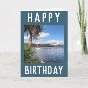 Sunny Kames Bay auf der Insel Bute, Scotland Card Karte