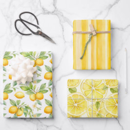 Sunny Lemon Deluxe Geschenkpapier Set