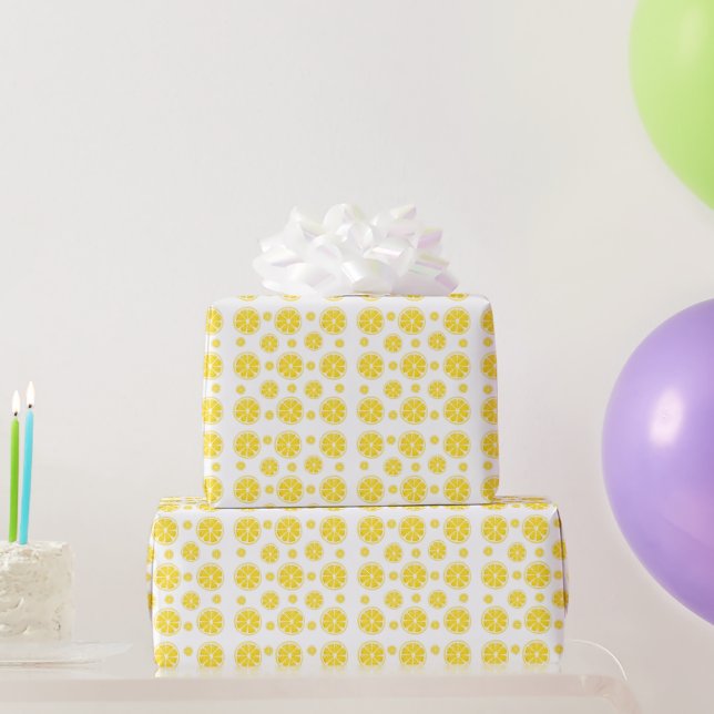 Sunny Lemon Slices Wrapping Paper Geschenkpapier (Partygeschenke)