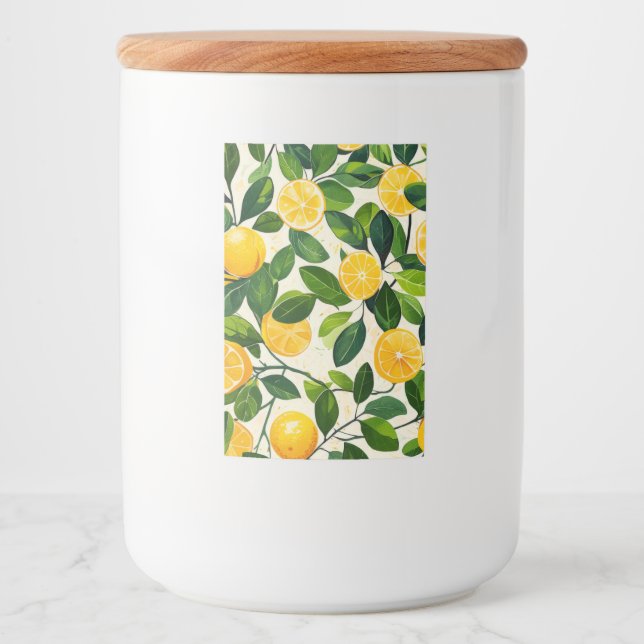 "Sunny Lemon Storage Jar" Lebensmitteletikett (Vorderseite)