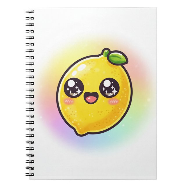 Sunny Lemon Vibes Journal Notizblock (Vorderseite)