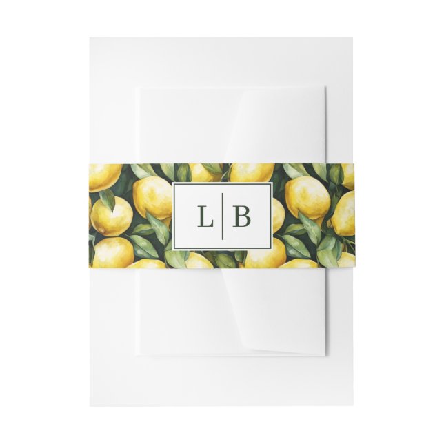 Sunny Lemon Wedding Einladungsbanderole (Vorderseite Beispiel)
