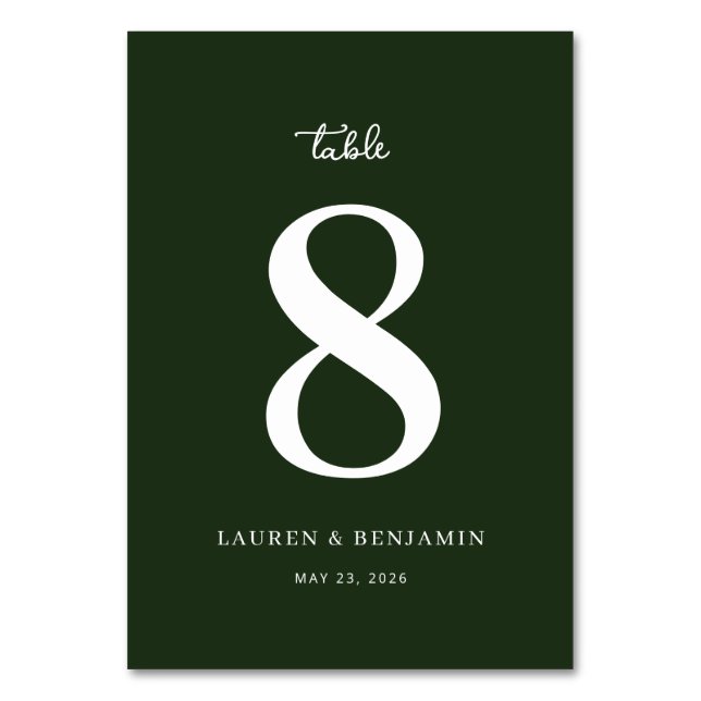 Sunny Lemon Wedding Tischnummer (Vorderseite)