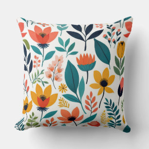 Sunny Meadow Pop Minimalistisch modern und blumenr Kissen
