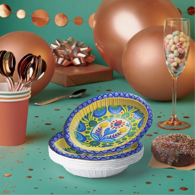 Sunny Mediterranean Vibes Pappteller (Multi)