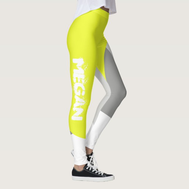 Sunny Megan Fügen Sie Ihren Namen Leggings Abstrak (Rechts)