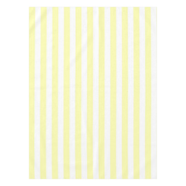 Sunny Nautical  Pastel Yellow Stripes Pattern  Tischdecke (Vorderseite)