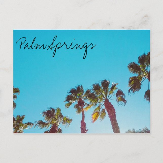 Sunny Palm Springs Postkarte (Vorderseite)