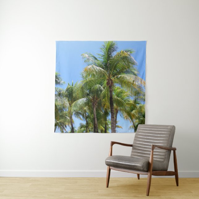 Sunny Palms Oasis #1 #tropical #wall #art Wandteppich (Beispiel)