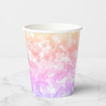 Sunny Pastel Colors Bubbly Polka Dots Paper Cups